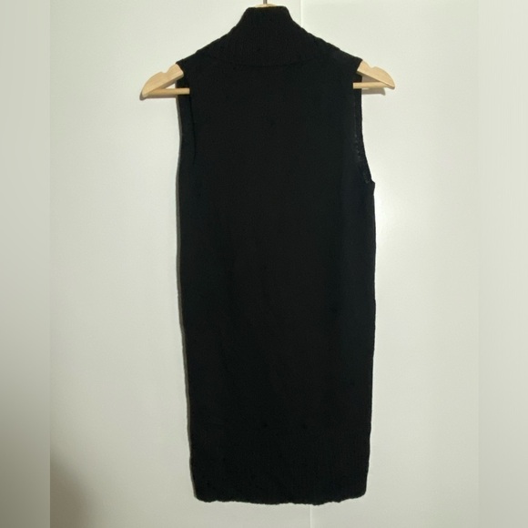 CLUB MONACO double-breasted draped shawl collar tunic sleeve  less top size S - Picture 3 of 6